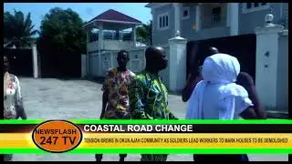 NEWSFLASH 247. TENSION BREWS IN OKUN AJAH COMMUNITY AS WORKERS MARK HOUSES TO BE DEMOLISHED
