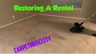 Restore a worn out rental carpet. Orbital Vlm cleaning Challenger op system