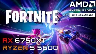 Fortnite - Ryzen 5 5600 + RX 6750XT : Epic, High, Low and performance mode at 1080p