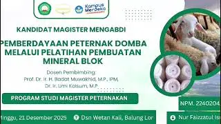 Magister Peternakan UNISMA | KMM Pemberdayaan Peternak Domba melalui Mineral Blok