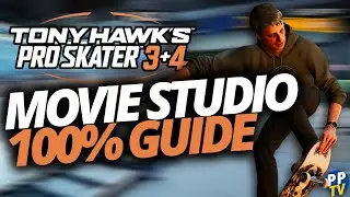 THPS 3+4 Movie Studio 100% Guide - ALL Goals in 51 Seconds! IG Logo, Cash, Board, Stat Points