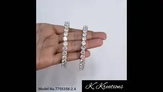 Diamond Bangles. #diamond#partywear #richlook#wholesaleprice #myjewellerycollection #stylish#sleek