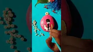 Beautiful stone painting 😍#shorts#easy#stonepainting #youtubeshorts #art#craftideas#asthetic#viral