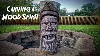 Carving a Wood Spirit with Black Cherry Stain