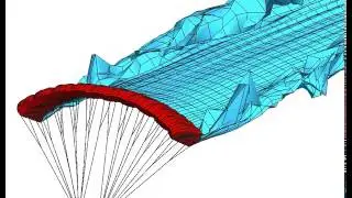 Simulation of a fixed parachute (showing wake deployment)