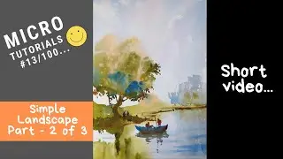 Micro Tutorial 13/100: Simple Landscape Part 2 #shorts video