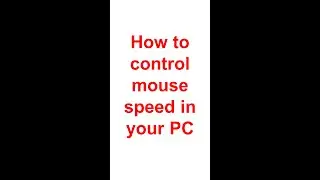 Control mouse speed in your pc #shorts