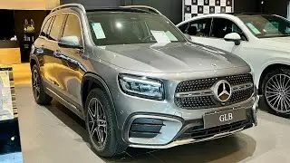 NOVO MERCEDES GLB 220 AMG LINE CINZA MONTANHA 2.0 TURBO DE 190 CV EM DETALHES