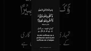 Wakafa Billahi Walian Wakafa Billahi Naseera  ||  4:45 القرآن #shorts #youutubeshorts