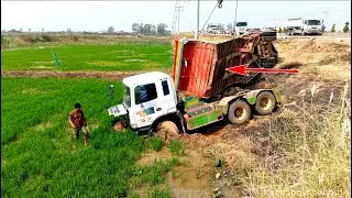 Incredible Overloaded Dump Truck Long Vehicle TRANSPORT RICE Failed