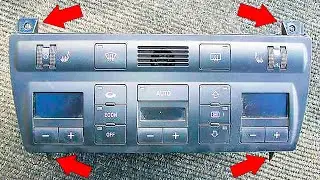 Как снять блок управления климатом (CCU) или панель управления отопителем Audi A6 97-04