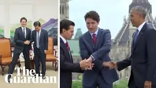 Justin Trudeau&rsquo;s greetings from well-mannered legs to the the three-way handshake