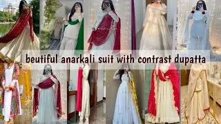 Latest white colour dress with contrast dupatta design ideas l White frock design ideas🤍|white frock