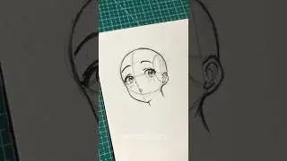 Anime Girl Head Tutorial #tutorial #howtodraw #drawingtutorial #anime #art
