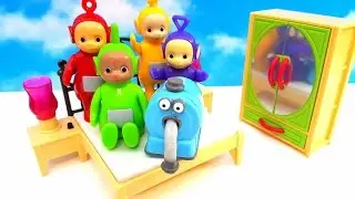 Five little TELETUBBIES jumping on the bed I Nursery Rhyme Song I किशोरी बिस्तर पर कूद