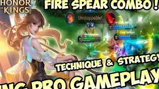 Firespear combo techniques & strategy yung pro gameplay #honorofkings #honorofkingsglobal