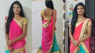 How to wear a halfsaree easily|lehenga styling|two ways to style a duppata| perfect marvadi style