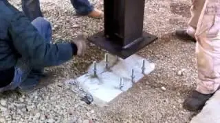 Posizionamento colonne in acciao