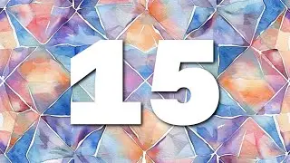 Countdown Timer | Pastel Geometric Background | 15 seconds