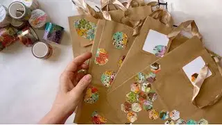 Decorating Gift Bags with Fabulous Florals Washi Tape