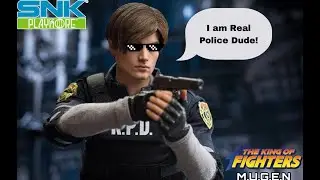 KOF MUGEN - Real Police Dude (Comedy Leon) [REAL PLAY by Exeborg] VS Resident Evil characters [CPU]