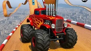 Extreme Monster Truck Racing | Mega Ramp Impossible Car Stunts 🚀 part-3