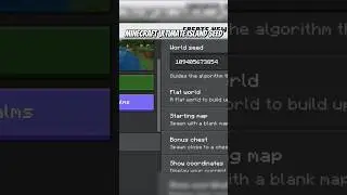 Minecraft Ultimate Island Seed 💀 #minecraft #survival #island #seed