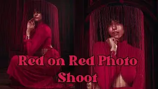 Creative Studio Portraits on a Budget | DIY Hat + Kate Backdrop Red-on-Red Shoot