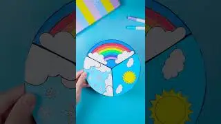 DIY Weather Wheel! 🌞🌈☁️ Spin & See the Magic! #fun #crafts