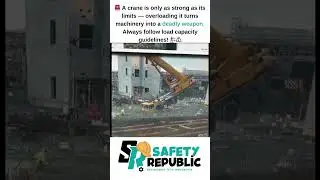 Crane Collapse Caught on Camera: Overloading Can Kill ⚠️ #CraneSafety #constructionhazards