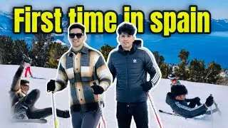 Desis Trying skiing ⛷️ For the first time 😂 (we fell alot) 🤪..