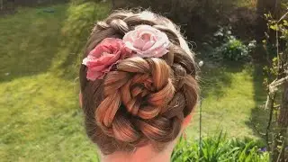 Dirndlfrisuren | Tutorial: Geflochtene Schnecke, hochgesteckt