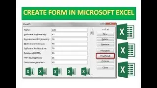 How to create a form in Microsoft Excel.