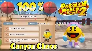 PAC-MAN WORLD 2 Re-PAC Canyon Chaos 100% Guide All Mission | 1080p Full HD 