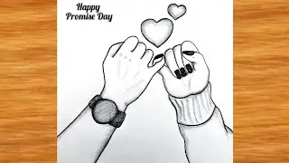 Happy Promise Day Drawing || Velentineday Special Drawing || Valentines days drawing easy | art