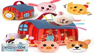Baby Toys 6 12 Months Soft Barn with Stuffed Farm Animals Toy