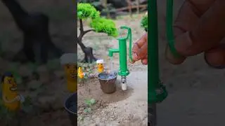 diy tractor mini hand water pump science project #tractor