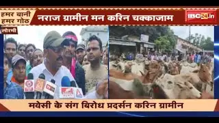 Lormi News : मवेशी के संग बिरोध प्रदर्सन करिन ग्रामीन | जंगल म अवैध कब्जा ल हटाए के करिन मांग