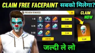 Ab Milega Sabko Facepaint😍| How To Claim Frozen Clown facepaint in New Age Event| Freefire new event