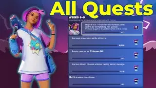 How to EASILY complete ALL Week 8 Weekly Quests for Carina #fortnite #humanbill