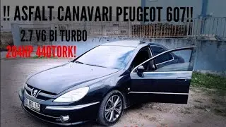 !!ASFALT CANAVARI!! Peugeot 607 2.7 V6 204hp 440nm tork otomatik passat insignia bükücü...