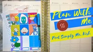 Plan With Me: Favorite 90&rsquo;s Cartoons | Erin Condren LifePlanner | feat Simply Me, Kish | SGL