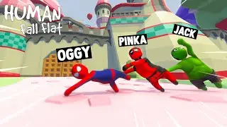 [TRY NOT TO LAUGH] Oggy And Friends Becomes FUNNY AVENGERS In Funny Human Fall Flat