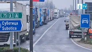 Štrajk vozača na graničnom prelazu  Kelebija