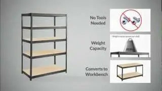 Boltless Steel and Particle Board Shelving