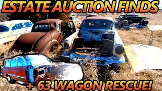 1963 Impala Wagon RESCUE! + EPIC 100 YR Old Farm Kansas Estate Sale Highlights! (Old Cars & Signs!)