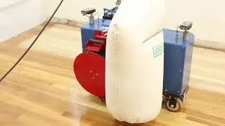Robot for hardwood floor sanding. 