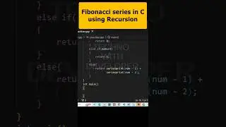 Fibonacci series in c using recursion  Part 188 | C Programming #programmingtips #basicprograms