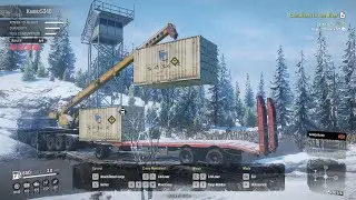 Snowrunner alaska gameplay. Container in the river. Snowrunner gameplay alaska. Snowrunner gameplay.