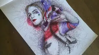 Drawing Harley Quinn | Scribble Art | Arkistic